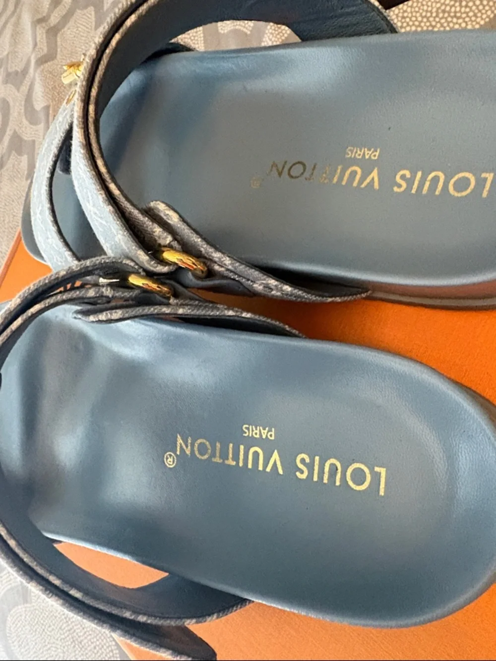 Louis Vuitton Light Blue Monogram Denim Double-Strap Slides
Can ship next day - Picture 10 of 13